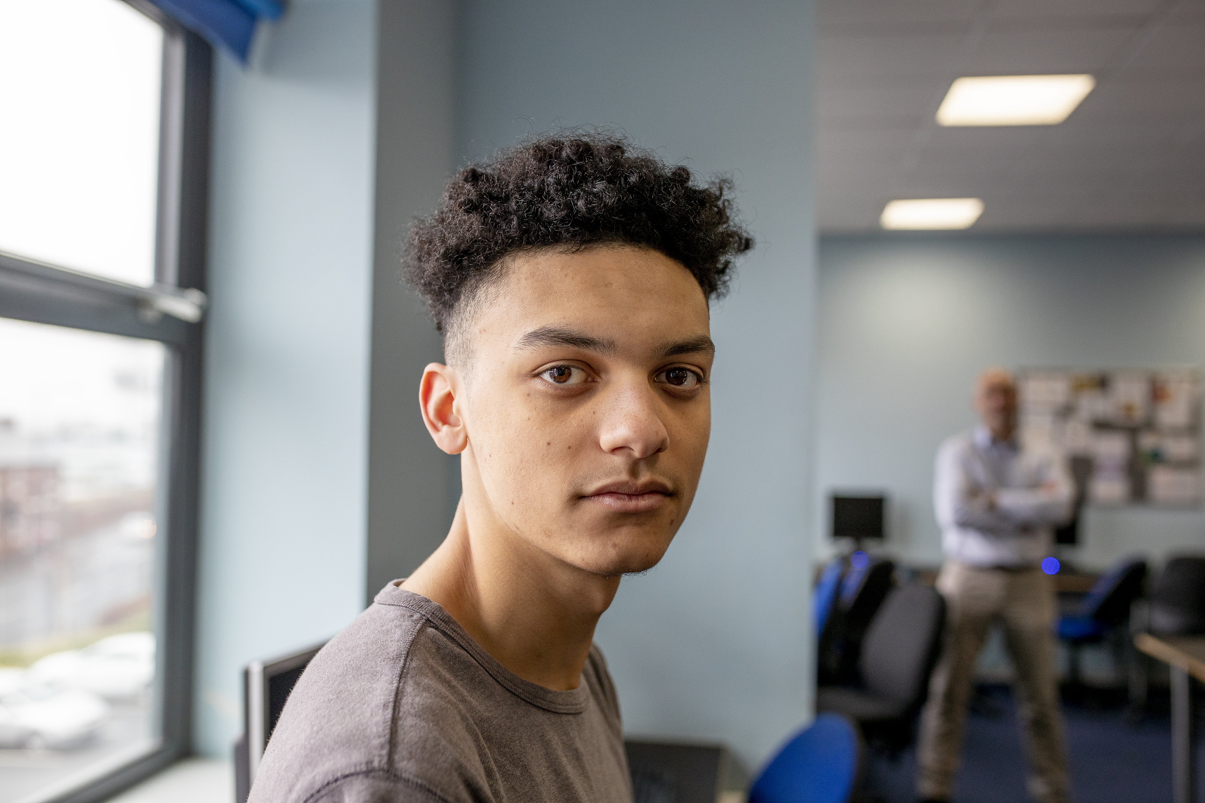 young ex-offender in classroom